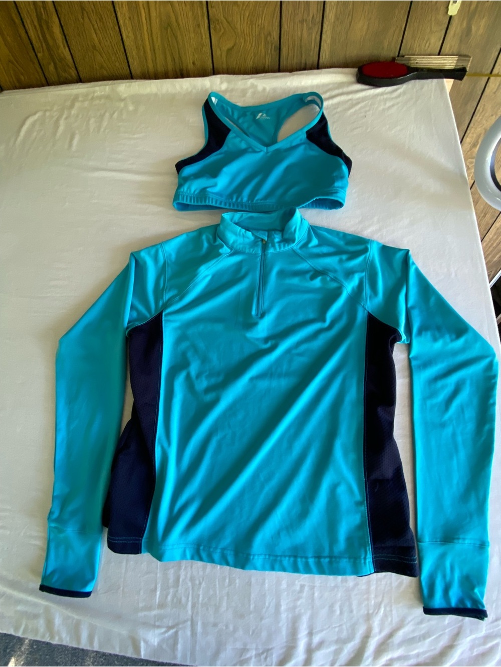 2pc Ladies ProSpirit Athletic Gear Sports Bra & Jacket Shirt